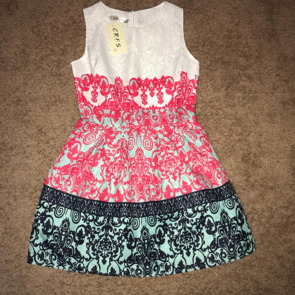 Beautifully patterned mini flair dress